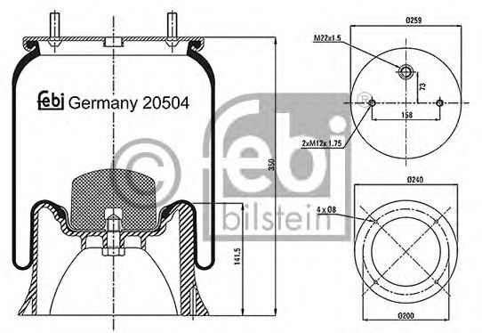 20504 Compressed-air System Boot, air suspension