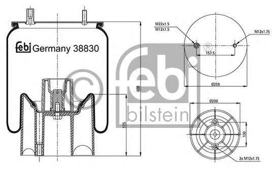 38830 Compressed-air System Boot, air suspension