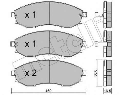 metelligroup 53-0080Y Brake Shoes Made in Italy Kit Composed of 4 Pieces Certificate ECE R90 Car Spare Part 