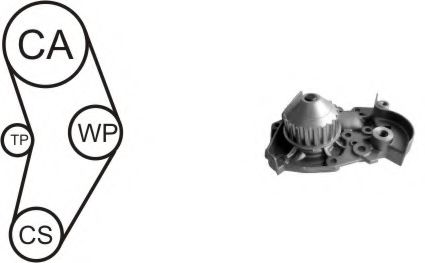 WPK-136601 Cooling System Water Pump & Timing Belt Kit