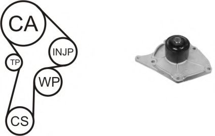 WPK-165701 Cooling System Water Pump & Timing Belt Kit