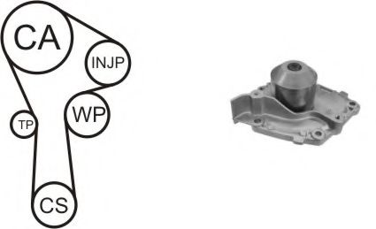 WPK-166801 Cooling System Water Pump & Timing Belt Kit