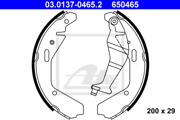 03.0137-0465.2 Brake System Brake Shoe Set