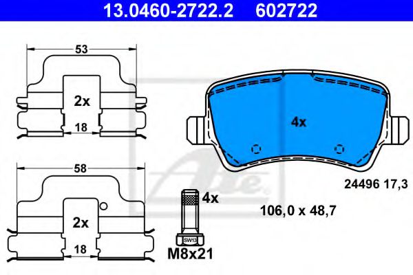 13.0460-2722.2 Brake System Brake Pad Set, disc brake