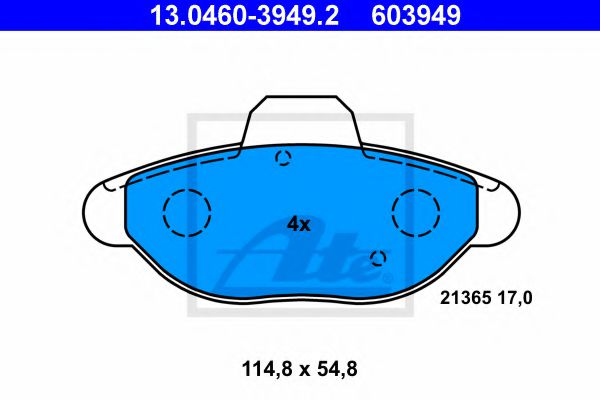 13.0460-3949.2 Brake System Brake Pad Set, disc brake
