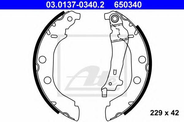 03.0137-0340.2 Brake System Brake Shoe Set