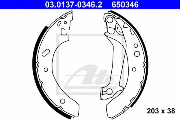 03.0137-0346.2 Brake System Brake Shoe Set
