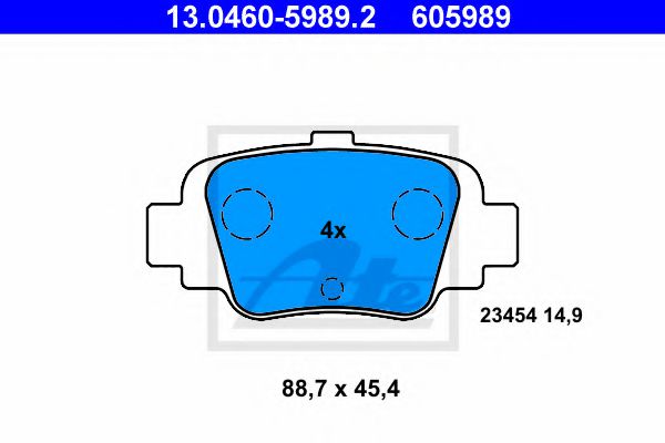 13.0460-5989.2 Brake System Brake Pad Set, disc brake