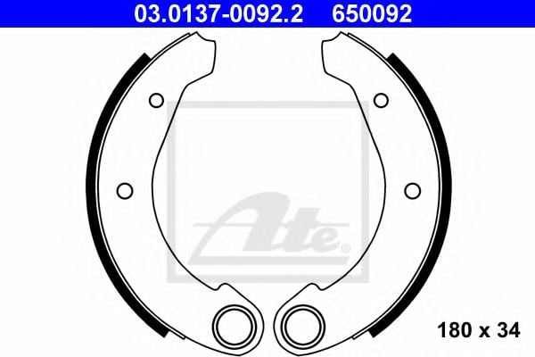 03.0137-0092.2 Brake System Brake Shoe Set