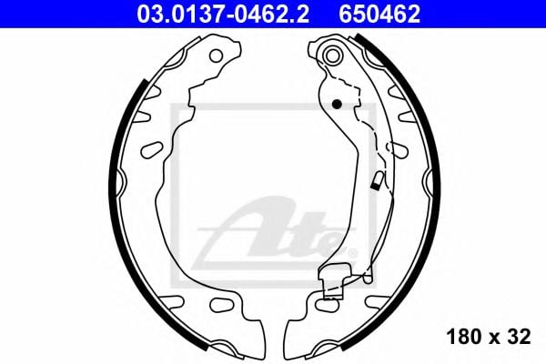 03.0137-0462.2 Brake System Brake Shoe Set