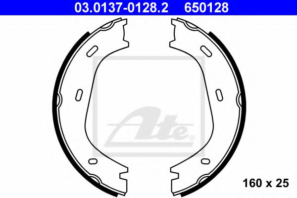 03.0137-0128.2 Brake System Brake Shoe Set, parking brake