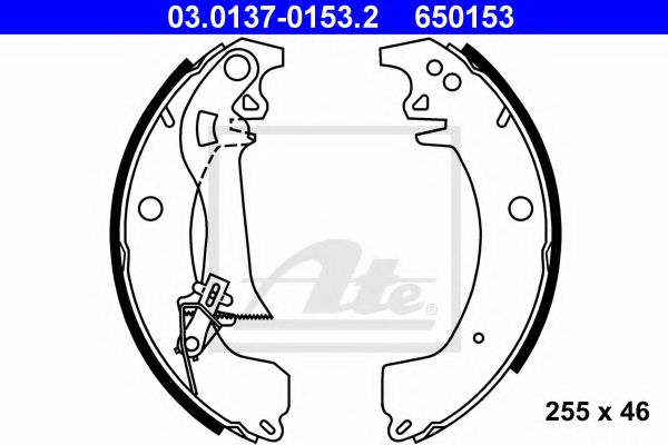 03.0137-0153.2 Brake System Brake Shoe Set