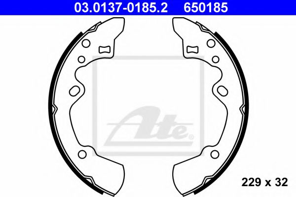 03.0137-0185.2 Brake System Brake Shoe Set