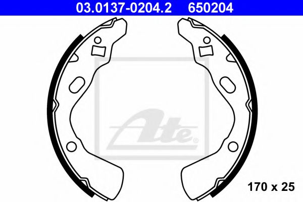 03.0137-0204.2 Brake System Brake Shoe Set