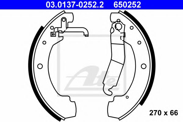 03.0137-0252.2 Brake System Brake Shoe Set