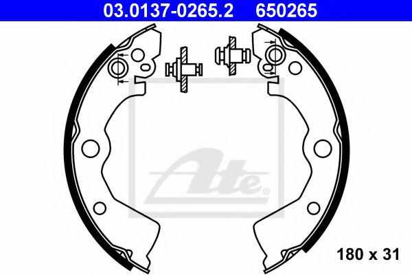 03.0137-0265.2 Brake System Brake Shoe Set