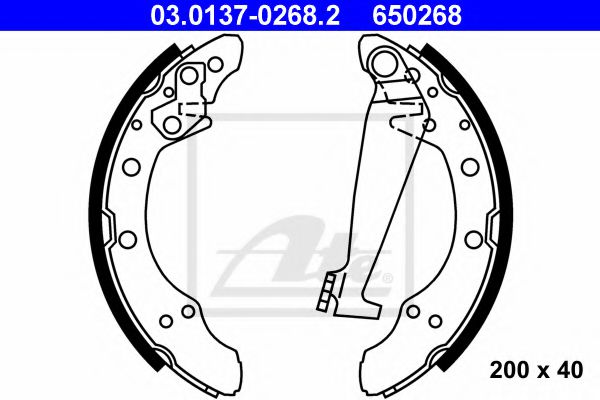 03.0137-0268.2 Brake System Brake Shoe Set