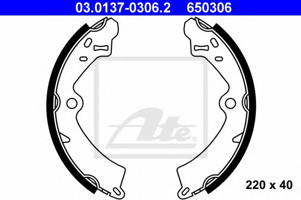 03.0137-0306.2 Brake System Brake Shoe Set