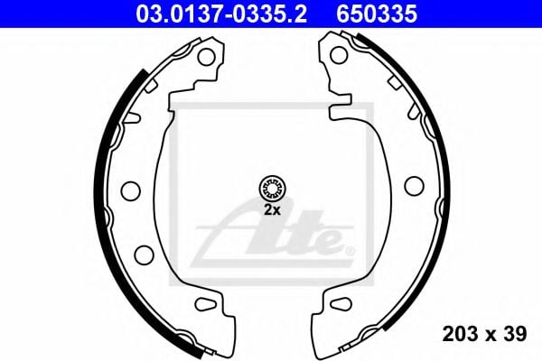 03.0137-0335.2 Brake System Brake Shoe Set