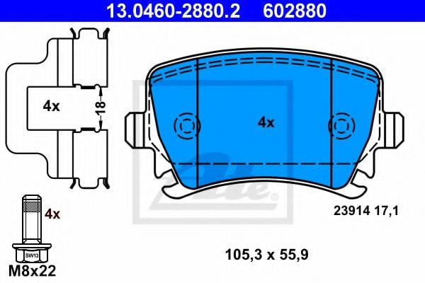 13.0460-2880.2 Brake System Brake Pad Set, disc brake