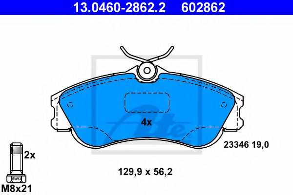13.0460-2862.2 Brake System Brake Pad Set, disc brake