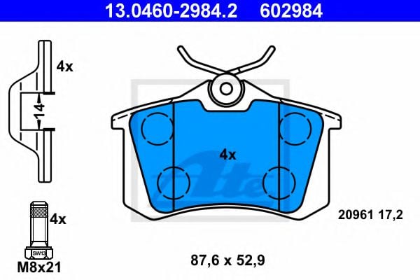 13.0460-2984.2 Brake System Brake Pad Set, disc brake