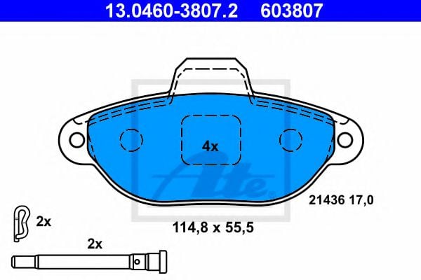 13.0460-3807.2 Brake System Brake Pad Set, disc brake