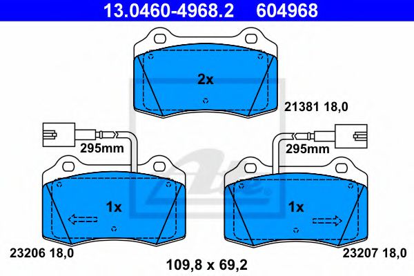 13.0460-4968.2 Brake System Brake Pad Set, disc brake