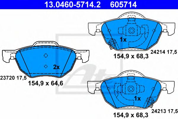 13.0460-5714.2 Brake System Brake Pad Set, disc brake