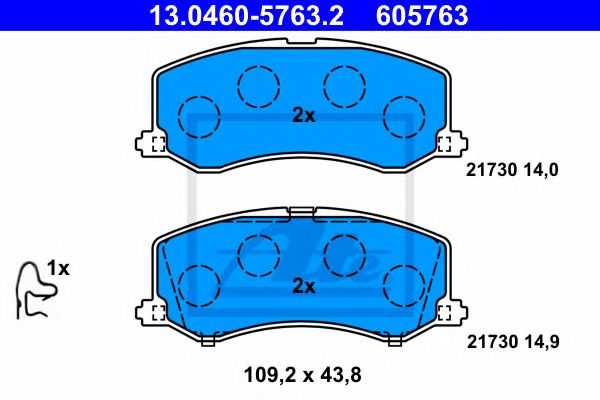 13.0460-5763.2 Brake System Brake Pad Set, disc brake