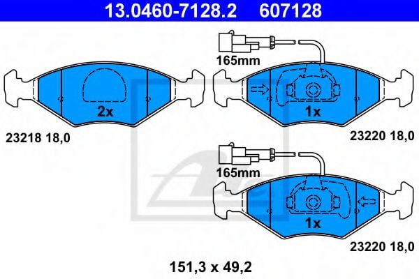 13.0460-7128.2 Brake System Brake Pad Set, disc brake