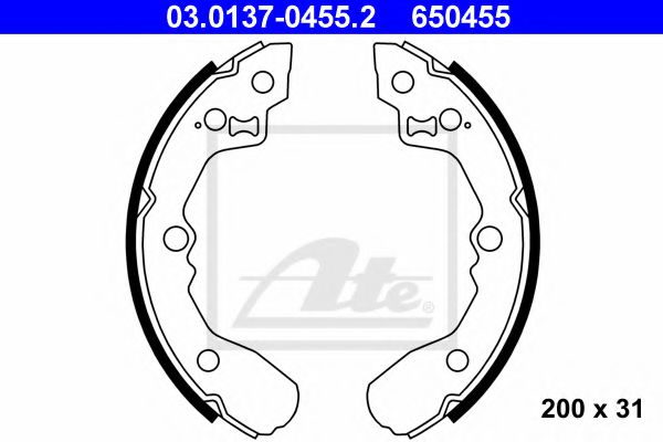 03.0137-0455.2 Brake System Brake Shoe Set