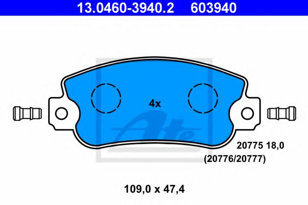 13.0460-3940.2 Brake System Brake Pad Set, disc brake
