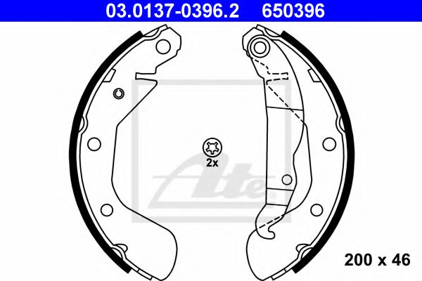 03.0137-0396.2 Brake System Brake Shoe Set