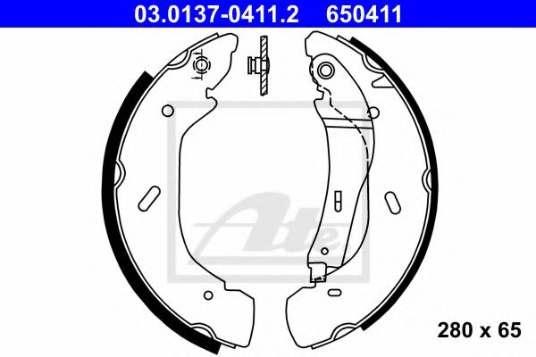 03.0137-0411.2 Brake System Brake Shoe Set