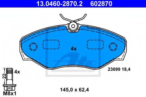 13.0460-2870.2 Brake System Brake Pad Set, disc brake