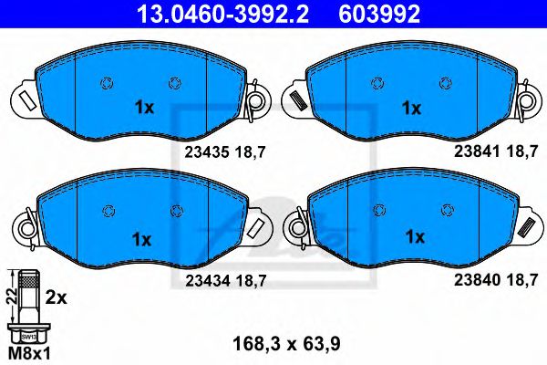 13.0460-3992.2 Brake System Brake Pad Set, disc brake