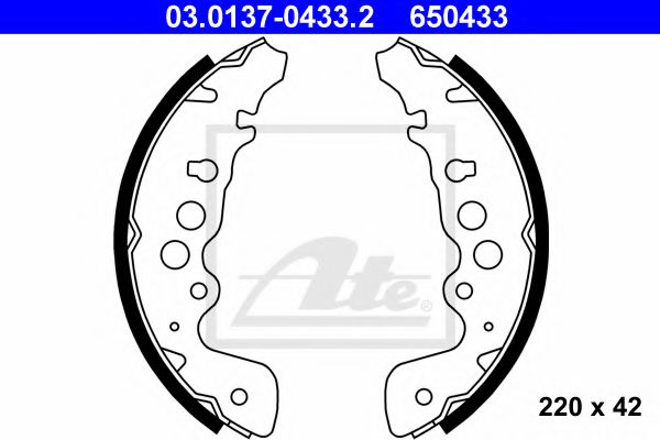 03.0137-0433.2 Brake System Brake Shoe Set