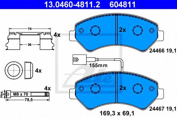 13.0460-4811.2 Brake System Brake Pad Set, disc brake