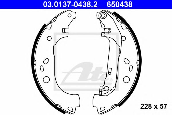 03.0137-0438.2 Brake System Brake Shoe Set