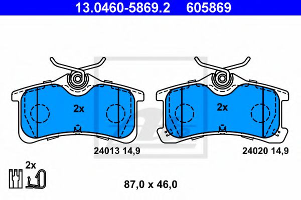 13.0460-5869.2 Brake System Brake Pad Set, disc brake
