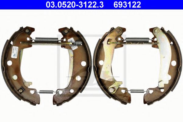 03.0520-3122.3 Brake System Brake Shoe Set