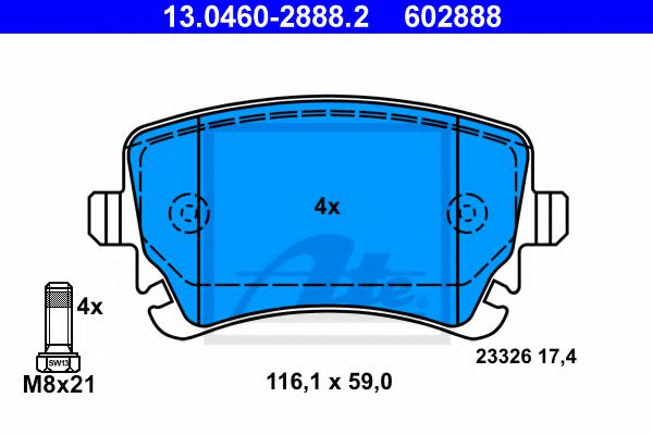 13.0460-2888.2 Brake System Brake Pad Set, disc brake