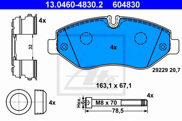 13.0460-4830.2 Brake System Brake Pad Set, disc brake