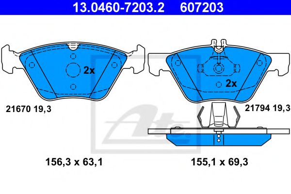 13.0460-7203.2 Brake System Brake Pad Set, disc brake