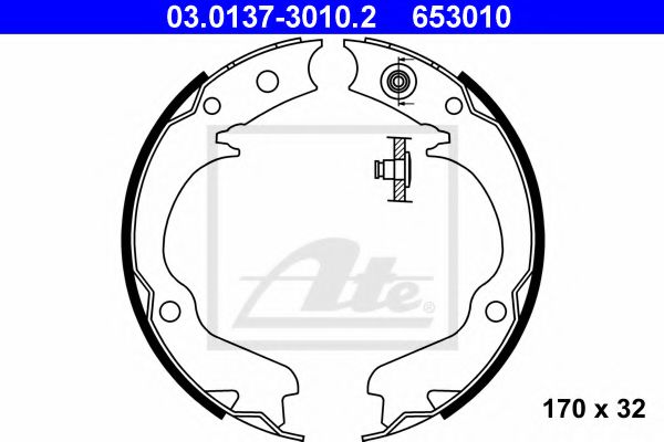 03.0137-3010.2 Brake System Brake Shoe Set, parking brake