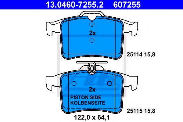 13.0460-7255.2 Brake System Brake Pad Set, disc brake