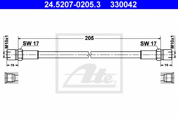 24.5207-0205.3 Brake System Brake Hose