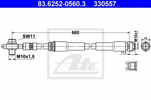 83.6252-0560.3 Brake System Brake Hose