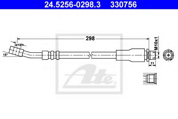 24.5256-0298.3 Brake System Brake Hose